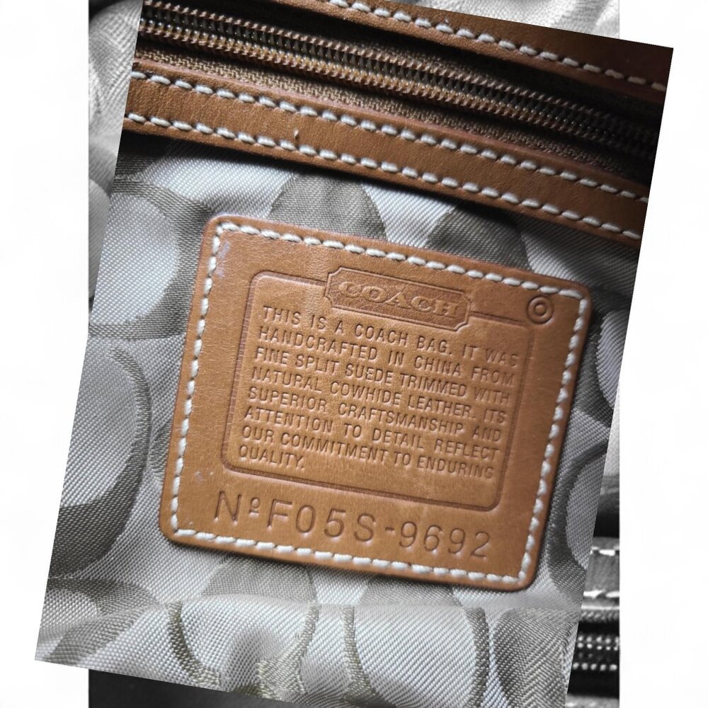 Vintage COACH Y2K Soho Suede Shoulder Bag in tan - Picture 9 of 15